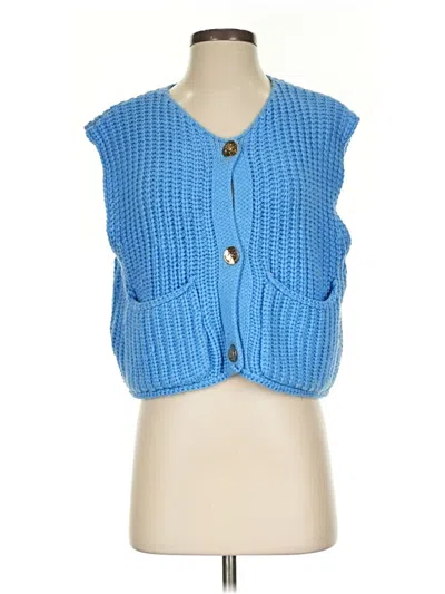 Pre-owned Shein Cardigan Sweater In Blue
