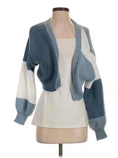 Pre-owned Shein Cardigan Sweater In Blue