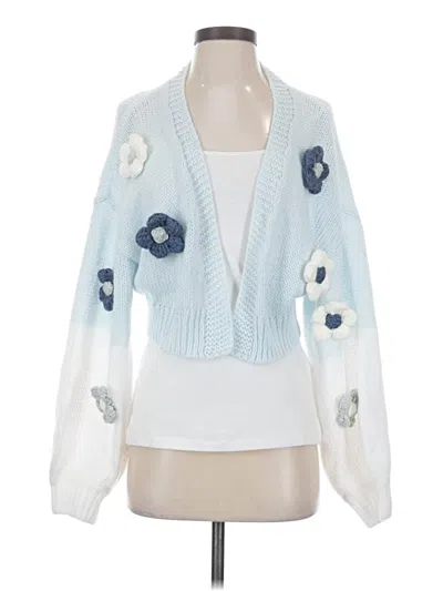 Pre-owned Shein Cardigan Sweater In Blue