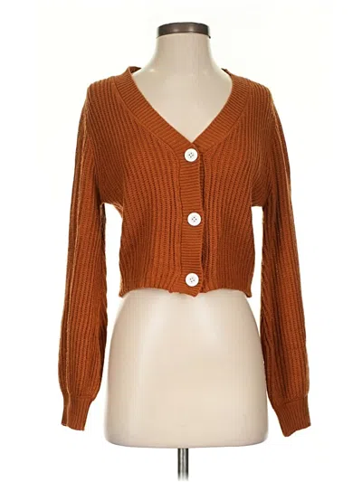 Pre-owned Shein Cardigan Sweater In Brown