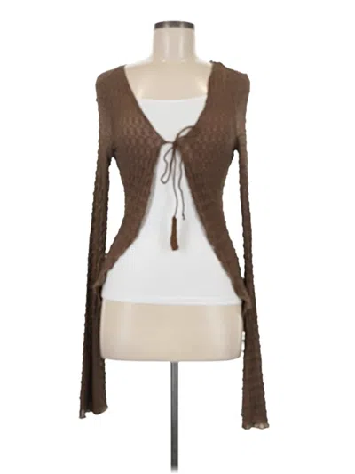 Pre-owned Shein Cardigan Sweater In Brown