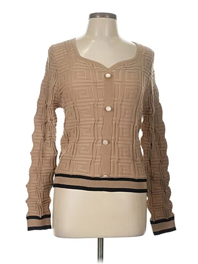 Pre-owned Shein Cardigan Sweater In Brown
