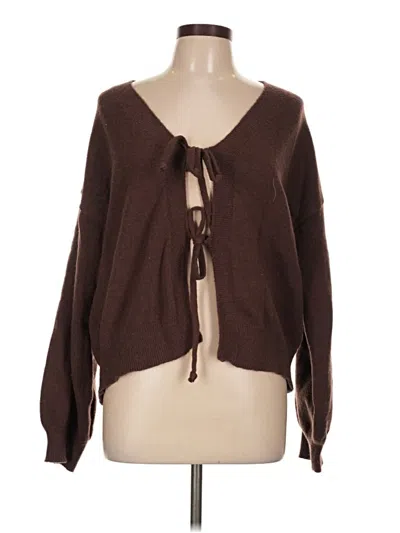 Pre-owned Shein Cardigan Sweater In Brown