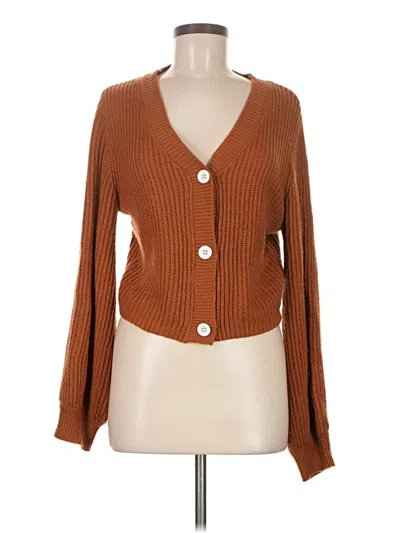 Pre-owned Shein Cardigan Sweater In Brown