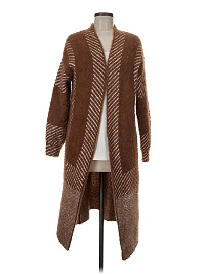 Pre-owned Shein Cardigan Sweater In Brown
