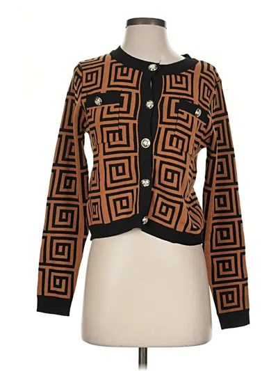Pre-owned Shein Cardigan Sweater In Brown