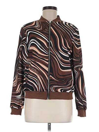 Pre-owned Shein Cardigan Sweater In Brown