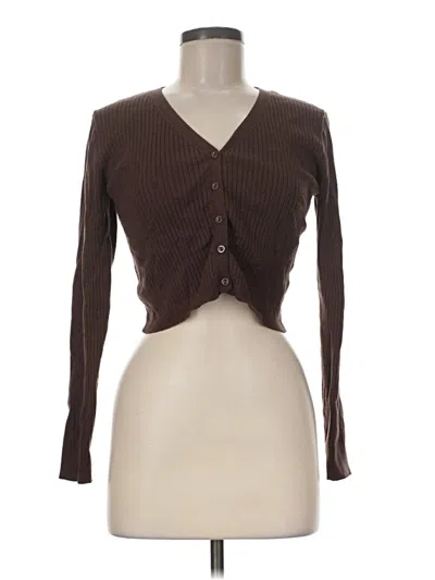 Pre-owned Shein Cardigan Sweater In Brown