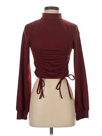 Pre-owned Shein Cardigan Sweater In Burgundy