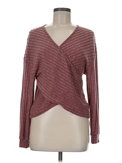 Pre-owned Shein Cardigan Sweater In Burgundy
