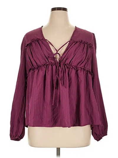 Pre-owned Shein Cardigan Sweater In Burgundy