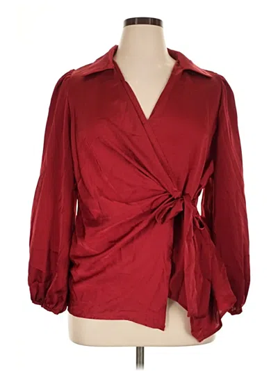 Pre-owned Shein Cardigan Sweater In Burgundy