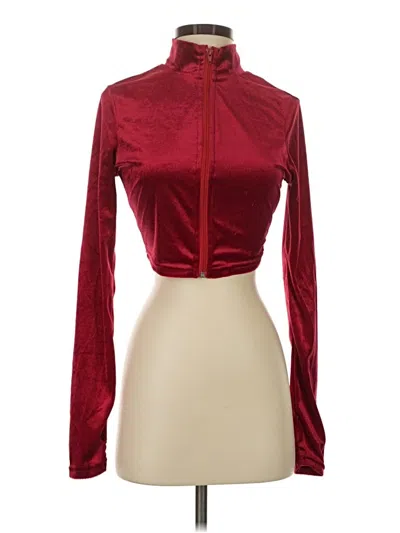 Pre-owned Shein Cardigan Sweater In Burgundy