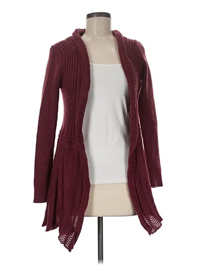 Pre-owned Shein Cardigan Sweater In Burgundy