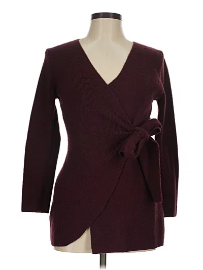 Pre-owned Shein Cardigan Sweater In Burgundy