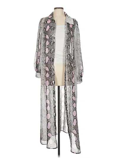 Pre-owned Shein Cardigan Sweater In Gray