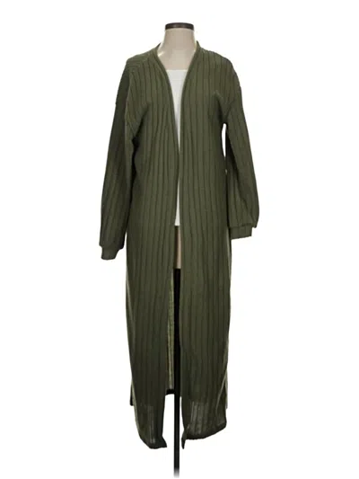 Pre-owned Shein Cardigan Sweater In Green