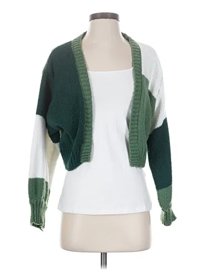 Pre-owned Shein Cardigan Sweater In Green