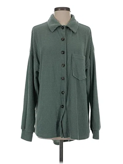 Pre-owned Shein Cardigan Sweater In Green