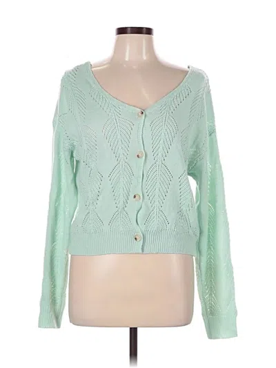 Pre-owned Shein Cardigan Sweater In Green