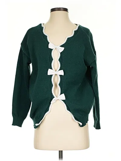 Pre-owned Shein Cardigan Sweater In Green