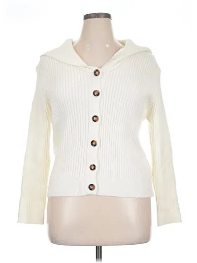 Pre-owned Shein Cardigan Sweater In Ivory