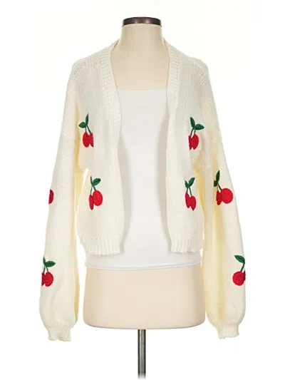 Pre-owned Shein Cardigan Sweater In Ivory