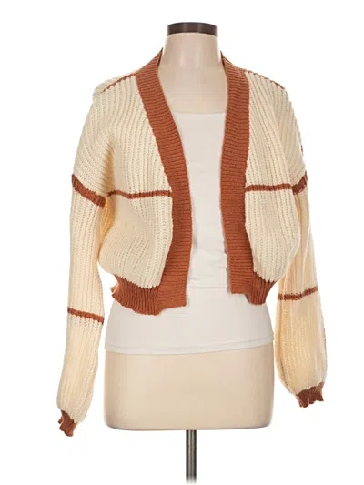 Pre-owned Shein Cardigan Sweater In Ivory