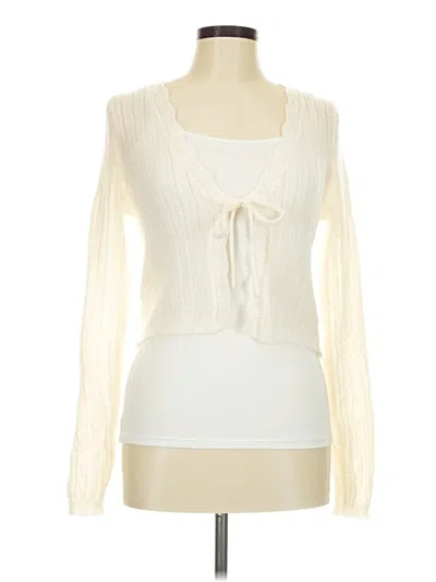 Pre-owned Shein Cardigan Sweater In Ivory