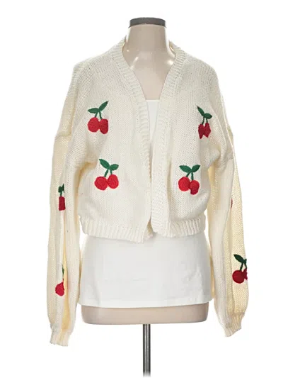 Pre-owned Shein Cardigan Sweater In Ivory