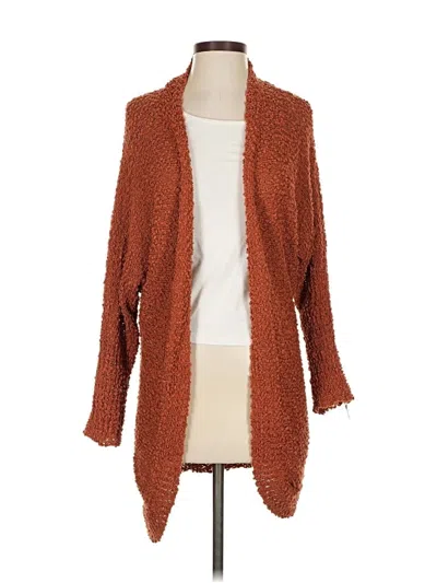 Pre-owned Shein Cardigan Sweater In Orange