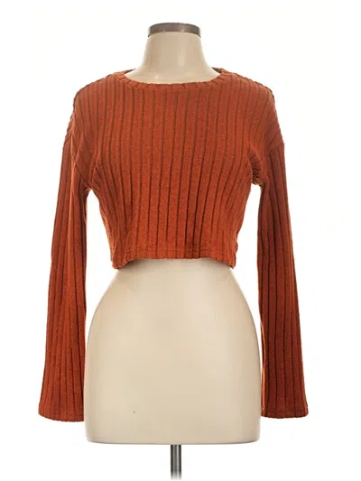Pre-owned Shein Cardigan Sweater In Orange
