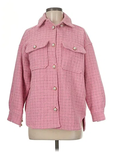 Pre-owned Shein Cardigan Sweater In Pink