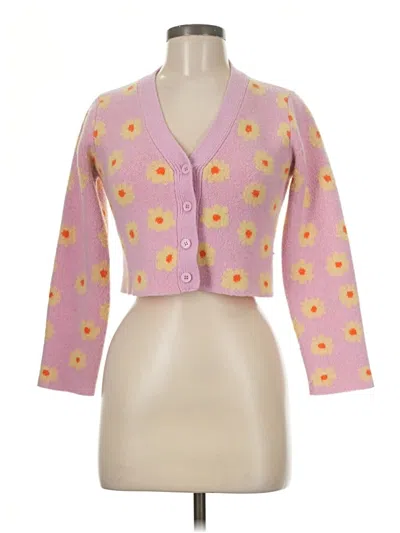 Pre-owned Shein Cardigan Sweater In Pink