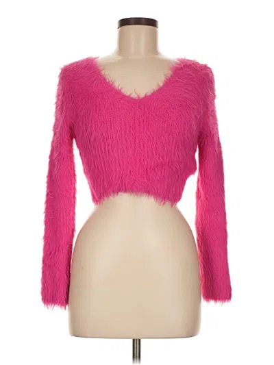 Pre-owned Shein Cardigan Sweater In Pink