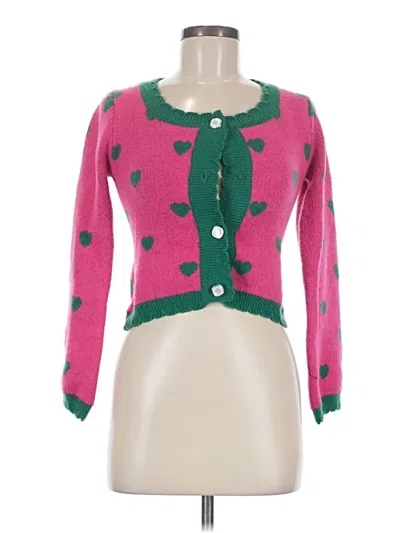 Pre-owned Shein Cardigan Sweater In Pink