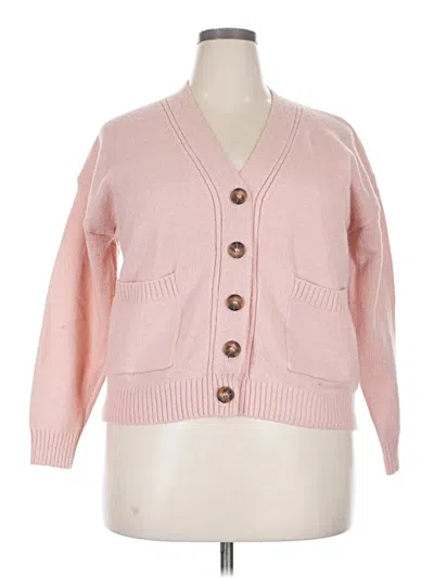 Pre-owned Shein Cardigan Sweater In Pink
