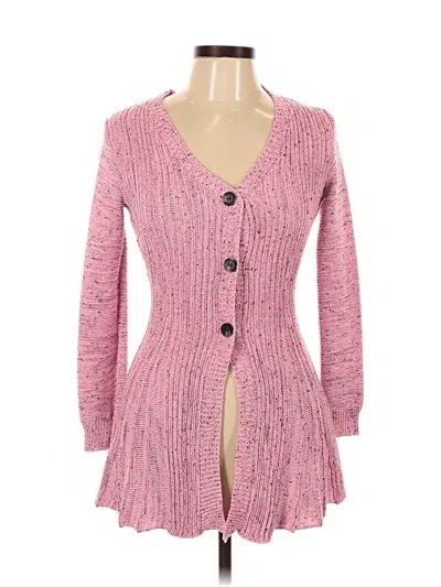 Pre-owned Shein Cardigan Sweater In Pink