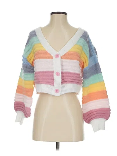 Pre-owned Shein Cardigan Sweater In Pink