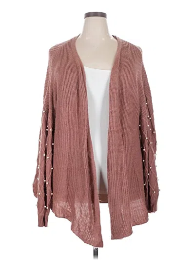 Pre-owned Shein Cardigan Sweater In Pink