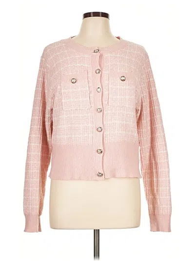Pre-owned Shein Cardigan Sweater In Pink