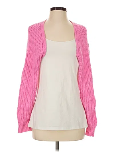 Pre-owned Shein Cardigan Sweater In Pink