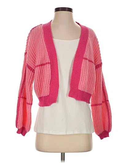 Pre-owned Shein Cardigan Sweater In Pink