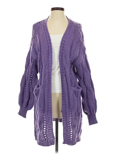 Pre-owned Shein Cardigan Sweater In Purple
