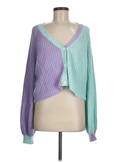 Pre-owned Shein Cardigan Sweater In Purple