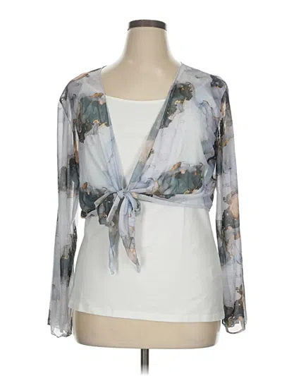 Pre-owned Shein Cardigan Sweater In Silver