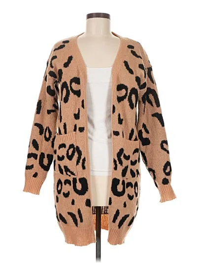 Pre-owned Shein Cardigan Sweater In Tan