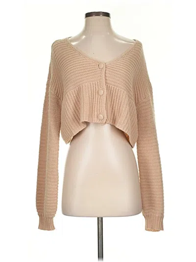 Pre-owned Shein Cardigan Sweater In Tan