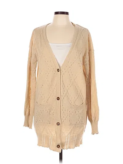 Pre-owned Shein Cardigan Sweater In Tan