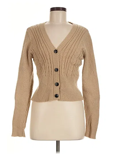Pre-owned Shein Cardigan Sweater In Tan